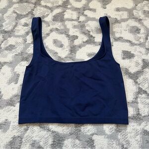 Intimately Free People Navy Blue Scoop Neck Crop Top Bralette Size Medium/Large